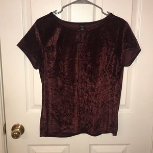 Velvet Burgundy Top